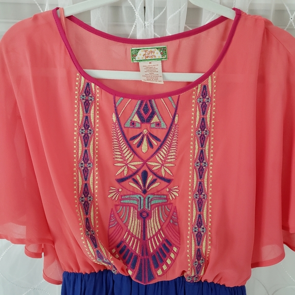 Anthropologie High-Low Embroidered Dress - Picture 4 of 4